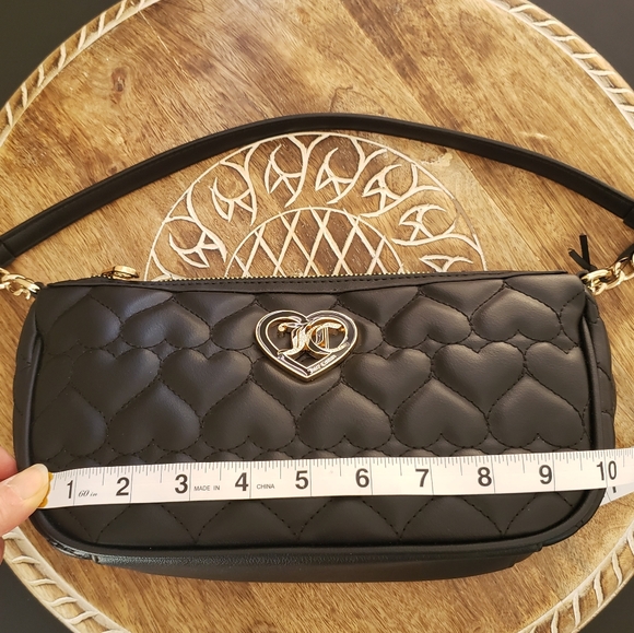 Juicy Couture Black Flawless Shoulder Bag & Slim Elongated Bifold Wallet NWT - Picture 8 of 16